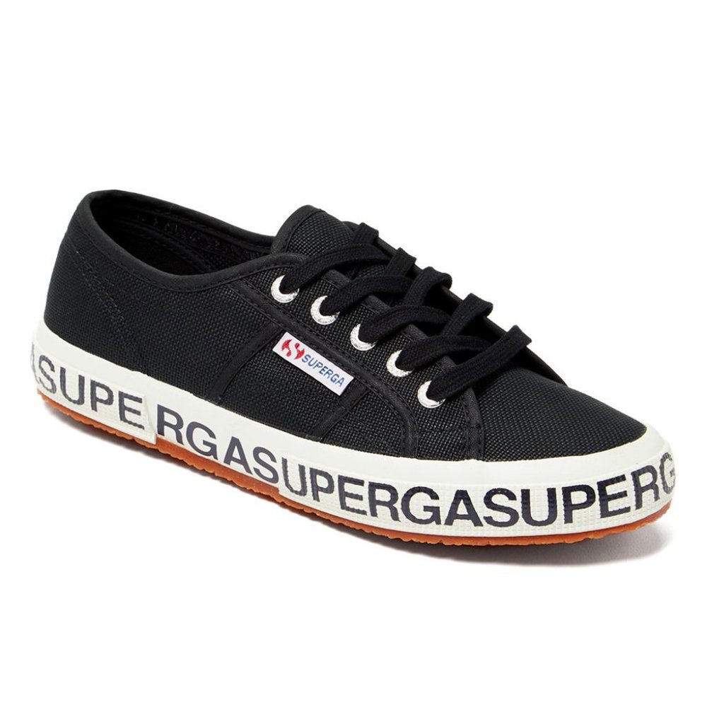 NEW! Superga Classic Sneaker black logo Canvas size 6.5